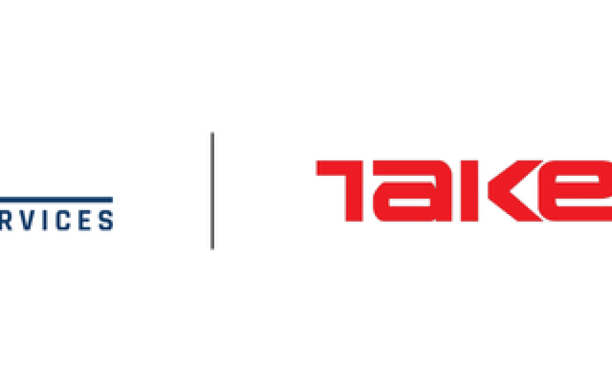Logo lockup of Central Power Systems & Services and Takeuchi for their partnership press release