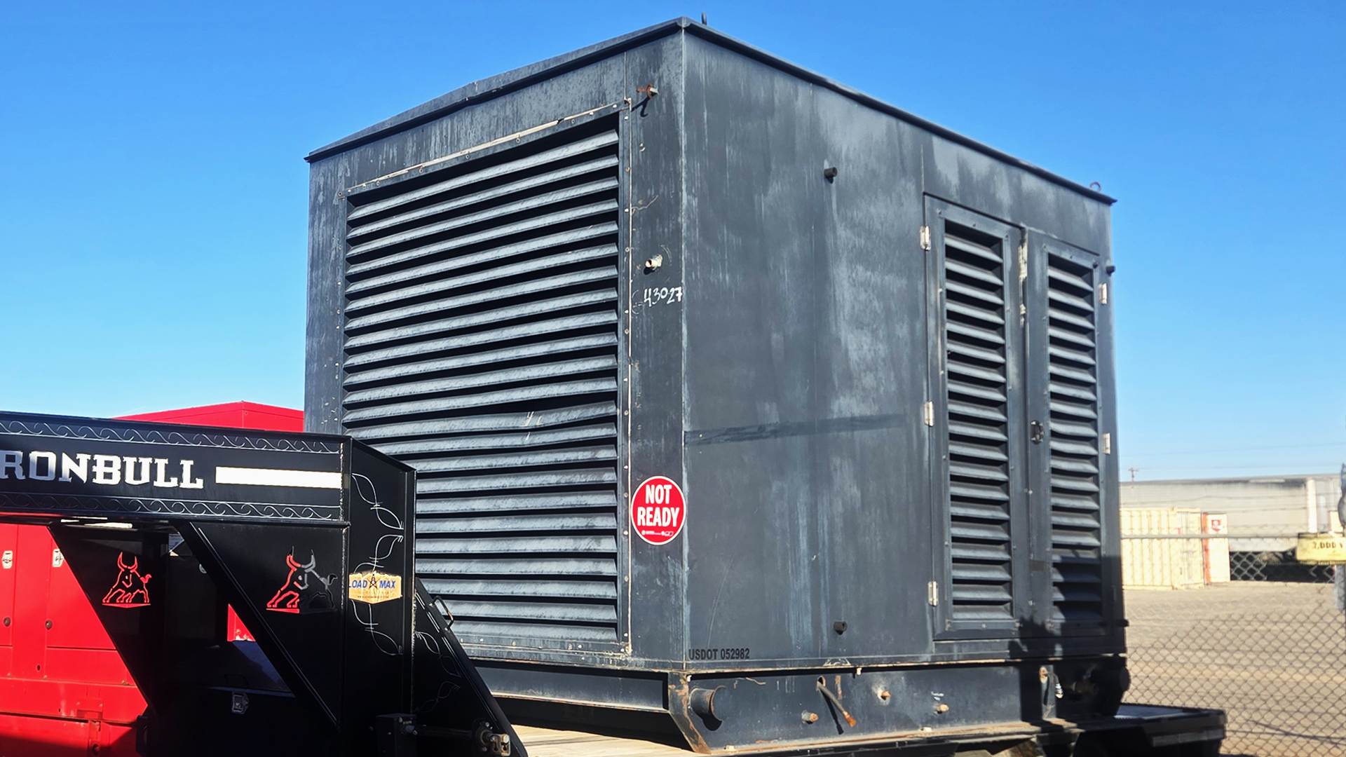 Natural gas generator enclosure before refurbishment