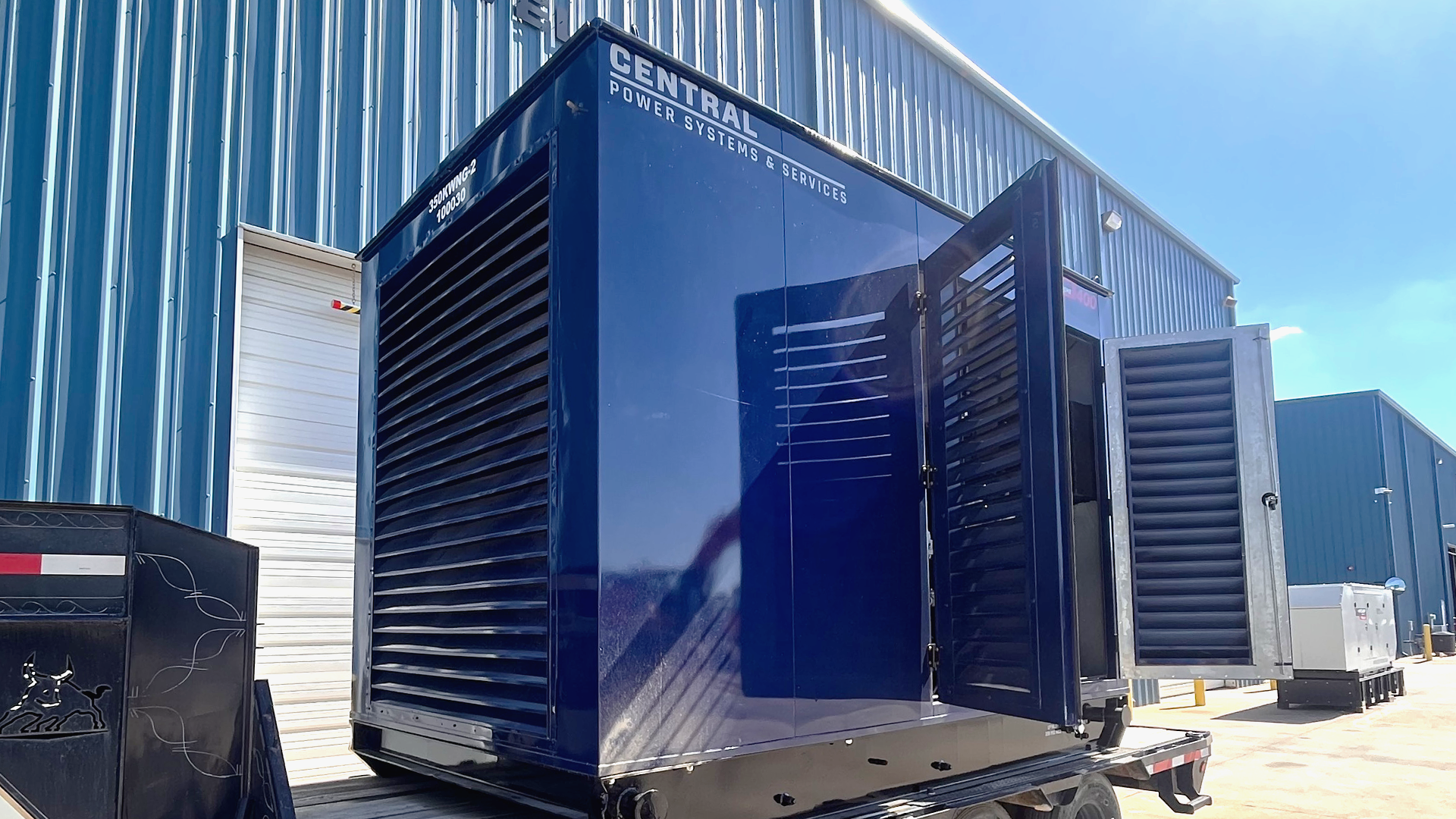 Natural gas generator enclosure after refurbishment