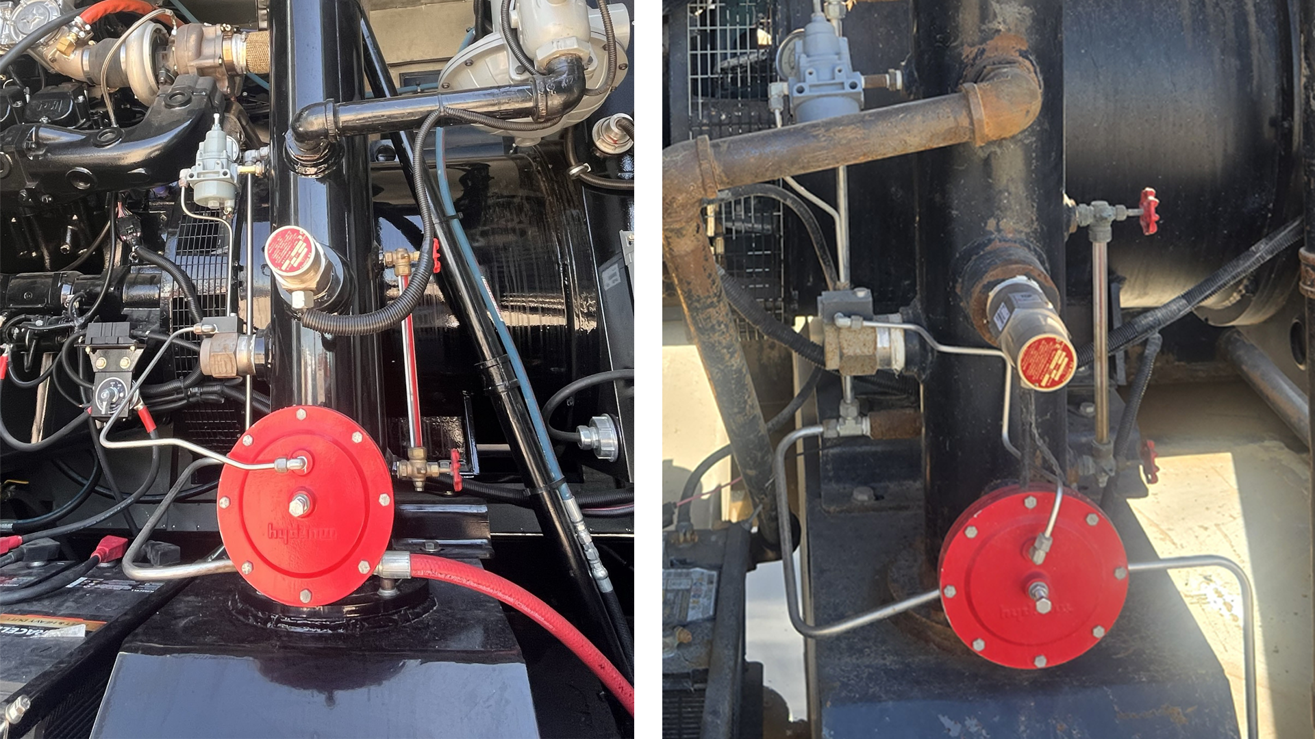Natural Gas System scrubber and regulator before and after Refurbishing