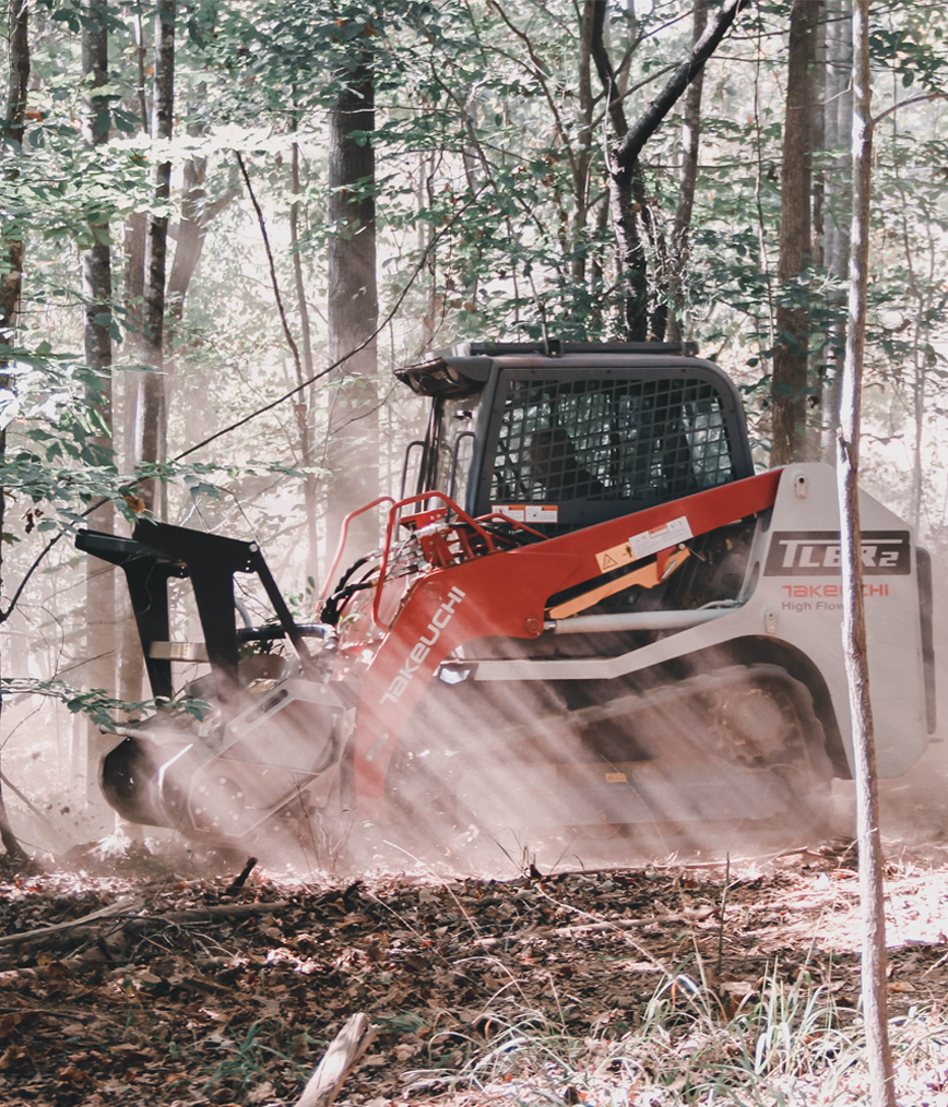 Compact Track Loader with Mulching Attachment